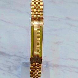 دستبند استیل مردانه طلایی  برند رولکس ضد حساسیت رنگ کاملا ثابت