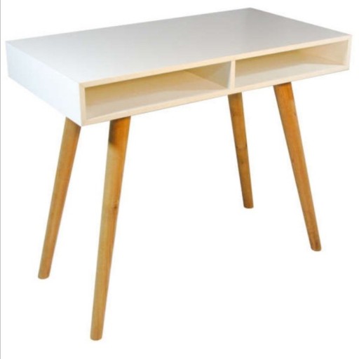 میز تحریر با پایه های جدا شونده و قابل تنظیم در دو رنگ سفید و گردویی