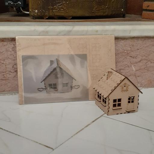 پازل چوبی سه بعدی طرح خانه(کلبه)