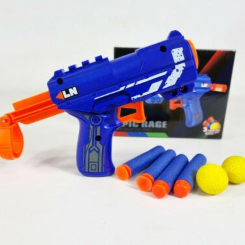 تفنگ اسباب بازی با قابلیت پرتاب سه نوع تیر