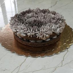 کیک شکلاتی با فیلینگ موز و گردو 1 کیلویی