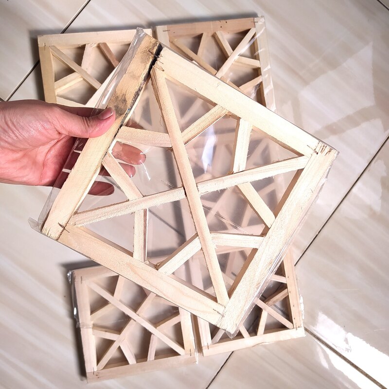 دکوری طرح چوبی(زیر قابلمه ای) 6تیکه
