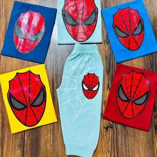 پوشاک بچگانه و کودک تیشرت شلوارک مرد عنکبوتی 