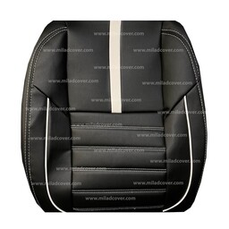 روکش صندلی پژو 206 و 207 چرم رنگ مشکی سفید مشکی مدل 2023

