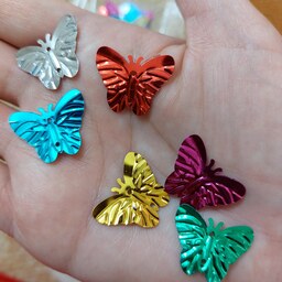 پولک دوختی پروانه ای 2سانتی ( 10 عددی)  در رنگهای متنوع