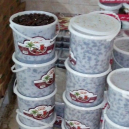 خرمای دانه درشت شسته شده کبکاب صادراتی 10 کیلویی سطلی