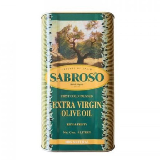 روغن زیتون طعم دار سابروسو SABROSO وارداتی اسپانیا مقدار 4 لیتر