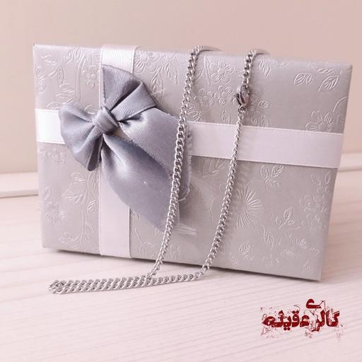 زنجیر گردنی مردانه دستساز استیل رنگ ثابت رنگ نقره‌ای 3 میل