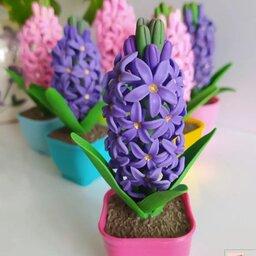گلدان، گل سنبل     مناسب برای هفت سین و دکور   قابلیت انتخاب رنگ گل به سلیقه مشتری