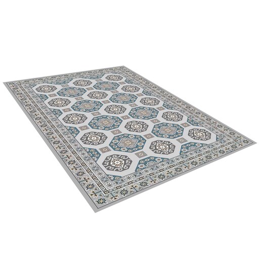 فرش ماشینی زانیس ارسال رایگان کد 2515مدرن طرح بختیاری طوسی تک رو سایز 42x30 سانت