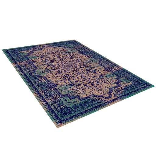 فرش ماشینی زانیس ارسال رایگان کد2521مدرن طرح وینتیج سرمه ای تک رو سایز42x30 سانت