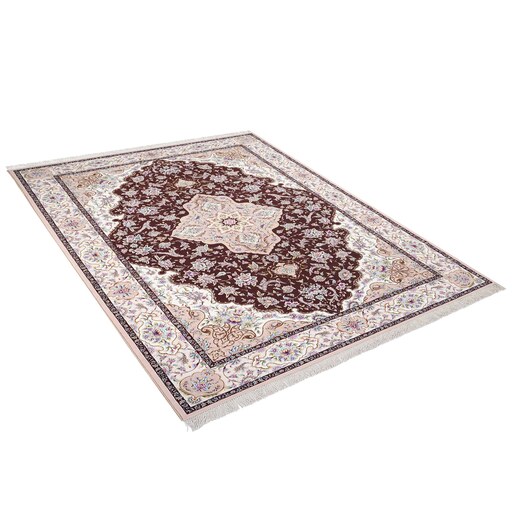 فرش ماشینی زانیس ارسال رایگان کد601سنتی طرح تبریز قرمز دو رو سایز 42x30 سانت