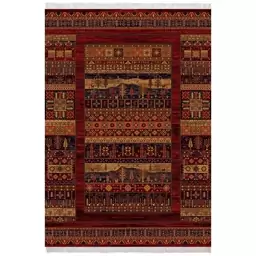 فرش ماشینی زانیس ارسال رایگان کد617سنتی طرح عشایر خردلی دو رو سایز 42x30 سانت