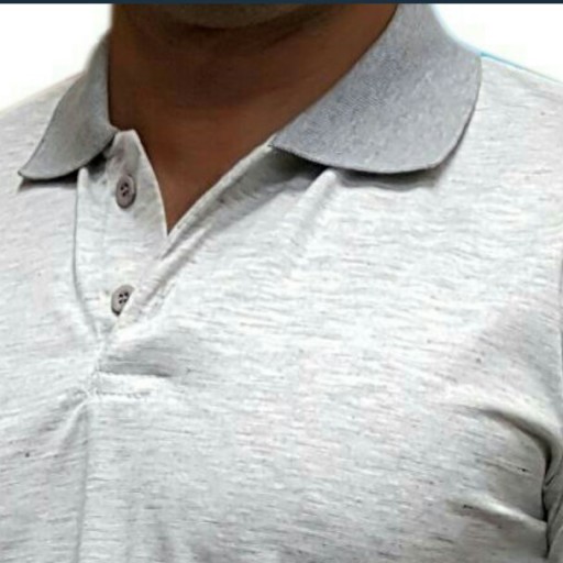 تیشرت مردانه اسپان ملانژ  یقه دکمه دار سایزL