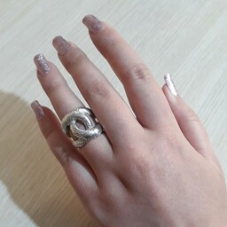 انگشتر نقره ای رنگ انگشتر دخترانه انگشتر زنانه انگشتر زیبا