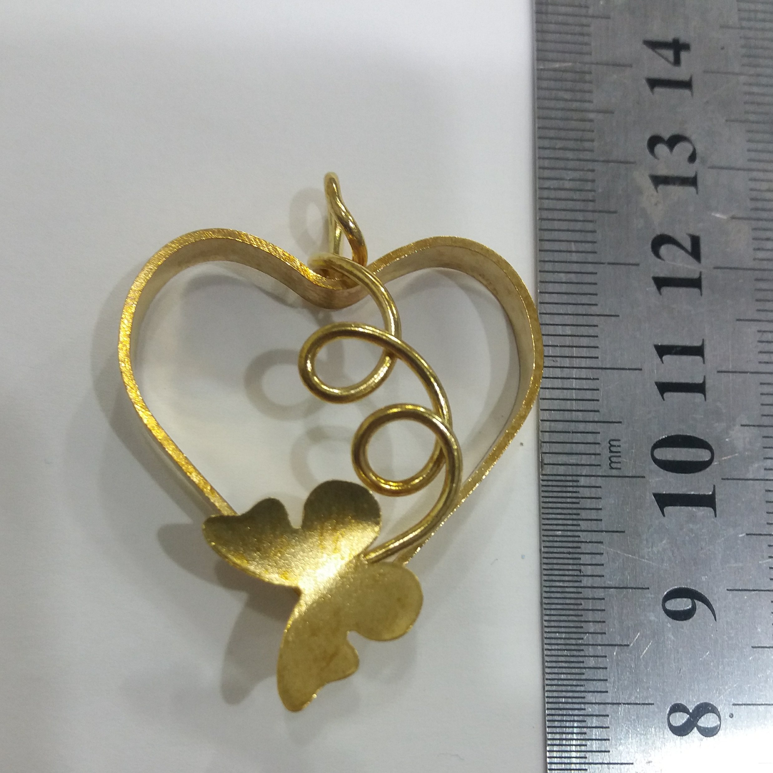 قالب برنجی قلب و پروانه نانو