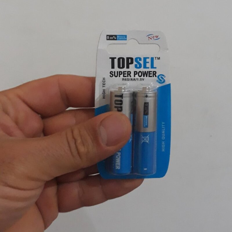 باتری نیم قلمی تاپ سل مدل سوپر پاور بسته 2 عددی(لطفا قبل از ثبت سفارش موجودی بگیرید) 

