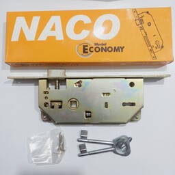 قفل درب چوبی کلیدی اتاق خواب ناکو اکونومی NACO به همراه پیچ