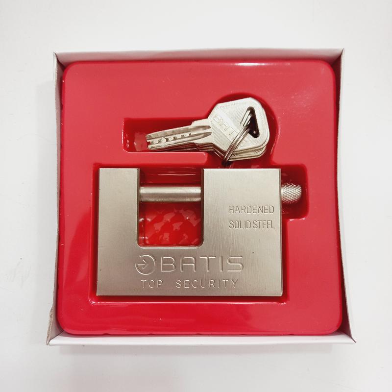 قفل کتابی باتیس سایز 80 میلیمتر کلید قاشقی مدل ATOM KEY