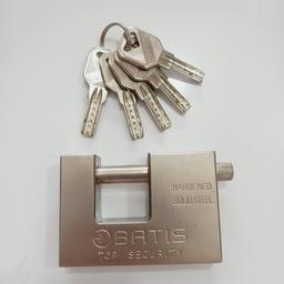 قفل کتابی باتیس سایز 80 میلیمتر کلید قاشقی مدل ATOM KEY