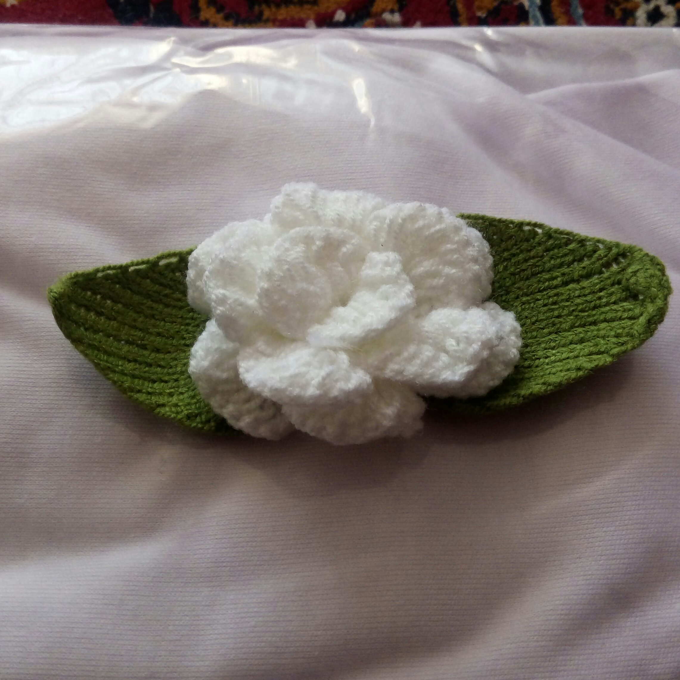 17 - گل سر بزرگ رنگ سفید
