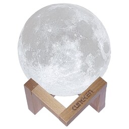 M1آباژور رومیزی مدل کره ماه سایز متوسط تک رنگ آفتابی یا مهتابی 