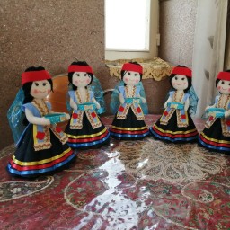 شش عدد عروسک نمدی هفت سین با لباس سنتی ایرانی