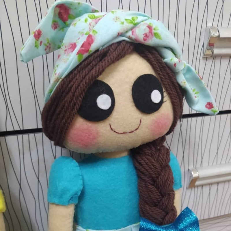 عروسک نمدی طرح دخترونه با قد پنجاه سانت در رنگ های مختلف