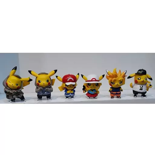 اکشن فیگورهای پیکاچو (پوکمون) Pikachu Action figure Pokemon مجموعه 6 عددی