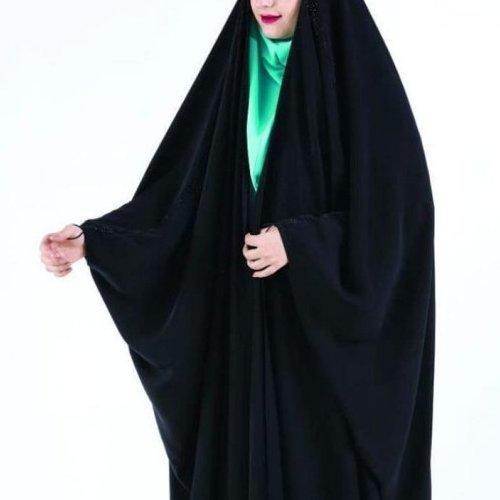 چادر مشکی دوخته مدل جده یا عربی اصیل دخترانه جنس کرپ و کن کن(عربی،عبایی) 