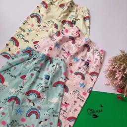 شلوارک دخترانه طرحدار یونیکورن جنس نخ پنبه بدون حساسیت در چهار رنگ و سایز بندی