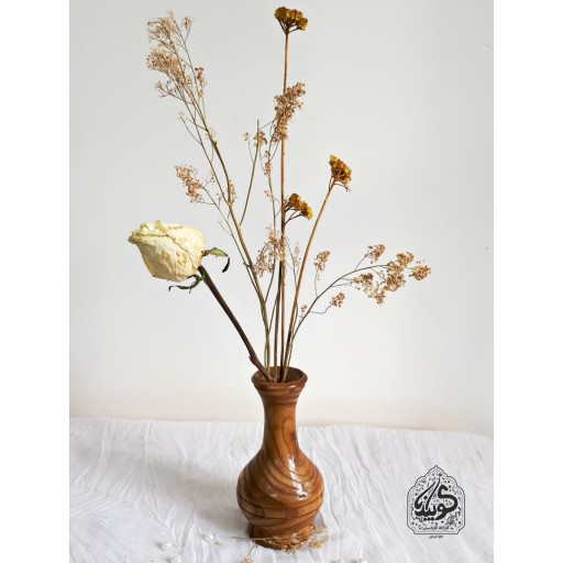 گلدان چوبی خراطی شده شماره 2