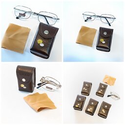 ست 5 عددی عینک مطالعه تاشو نمره مثبت 2.75  مخصوص مطالعه و پیر چشمی فریم تاشو قابل حمل با کیف و دستمال 