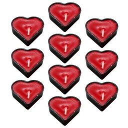 شمع وارمر قلبی قرمز بسته 10 عددی (خرازی)
