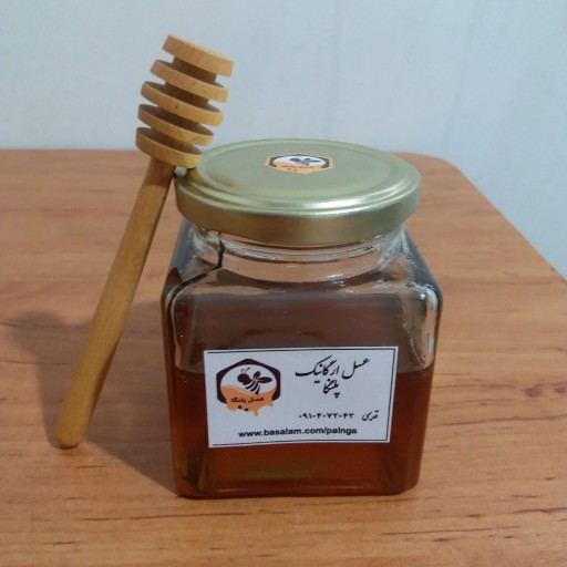 عسل چندگیاه بدون تغذیه خلخال(250گرم) + قاشق چوبی