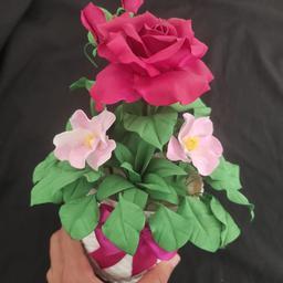 گلدان گل رز ونسترن
