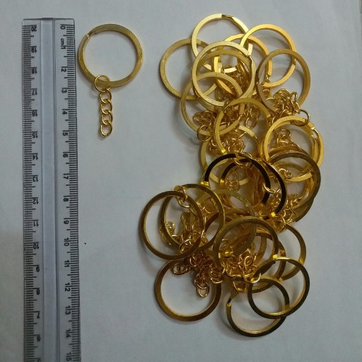 حلقه ی جاکلیدی طلایی بسته ی 20 تایی