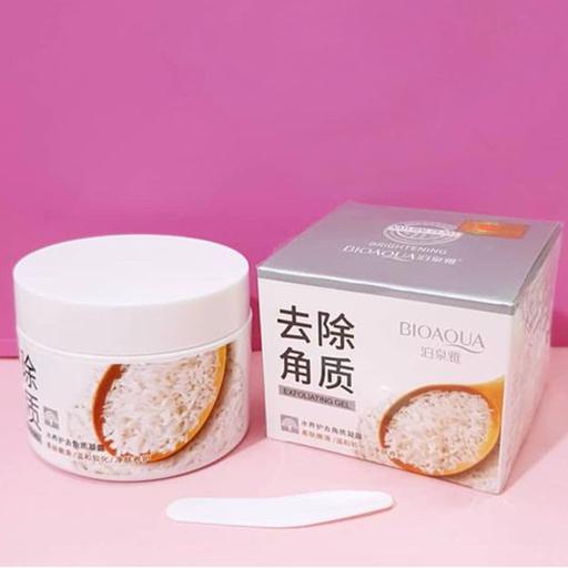 ماسک و اسکراب صورت بایو آکوا مدل Exfoliating rice حجم 140 میلی لیتر