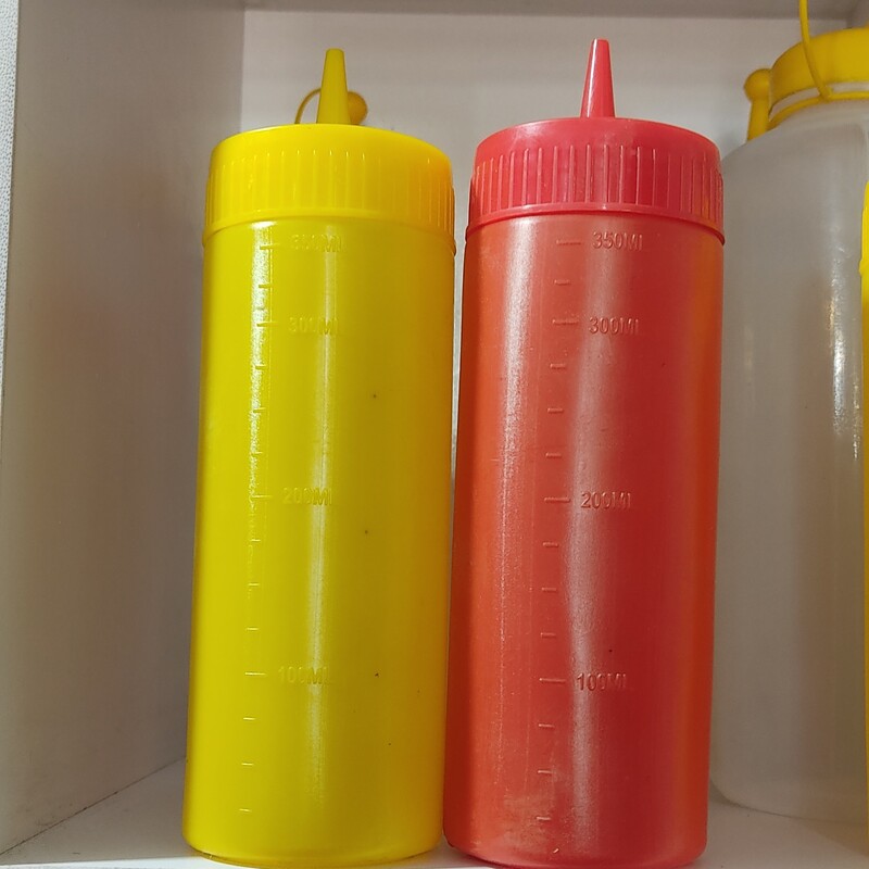 بطری سس خوری پلاستیکی متوسط ارتفاع 15 قطر 5 و نیم