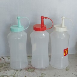 بطری سس خوری پلاستیکی متوسط با ارتفاع 16 قطر 7 ونیم 