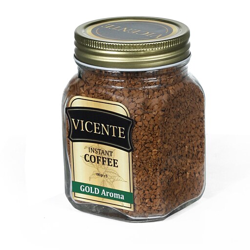 قهوه فوری گلد آروما 100 گرمی VICENTE با عطر و طعم بیشتر