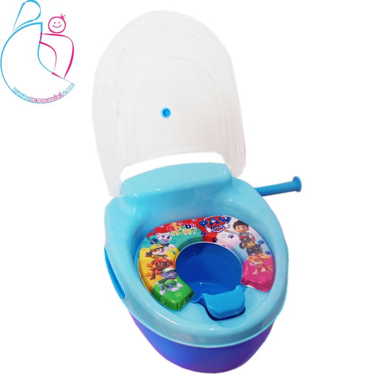 توالت فرنگی سه کاره Shebli nini مدل تشک دار رنگ آبی