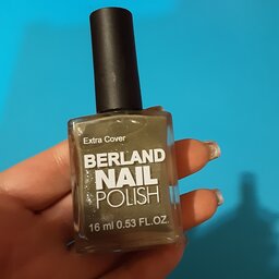 لاک ناخن،برند:Berland,رنگ: سبز ارتشی،سوپر شاین.16ml.شماره:B6