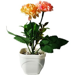 گلدان به همراه گل مصنوعی مدل FF