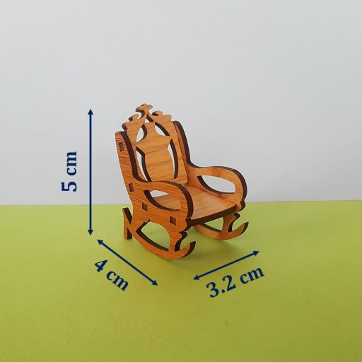ماکت دکوری چوبی صندلی راک