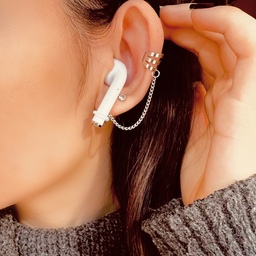 گوشواره آویز نگهدارنده ایرپاد استیل رنگ ثابت و ضد حساسیت بدون نیاز به سوراخ گوش