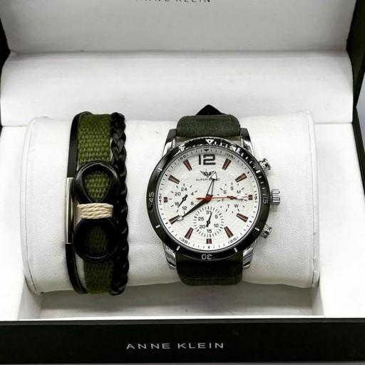 ست دستبند و ساعت مردانه با کیفیت مناسب هدیه تولد ولنتاین روز پدر
