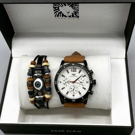 ست دستبند و ساعت مردانه با کیفیت مناسب هدیه تولد ولنتاین روز پدر