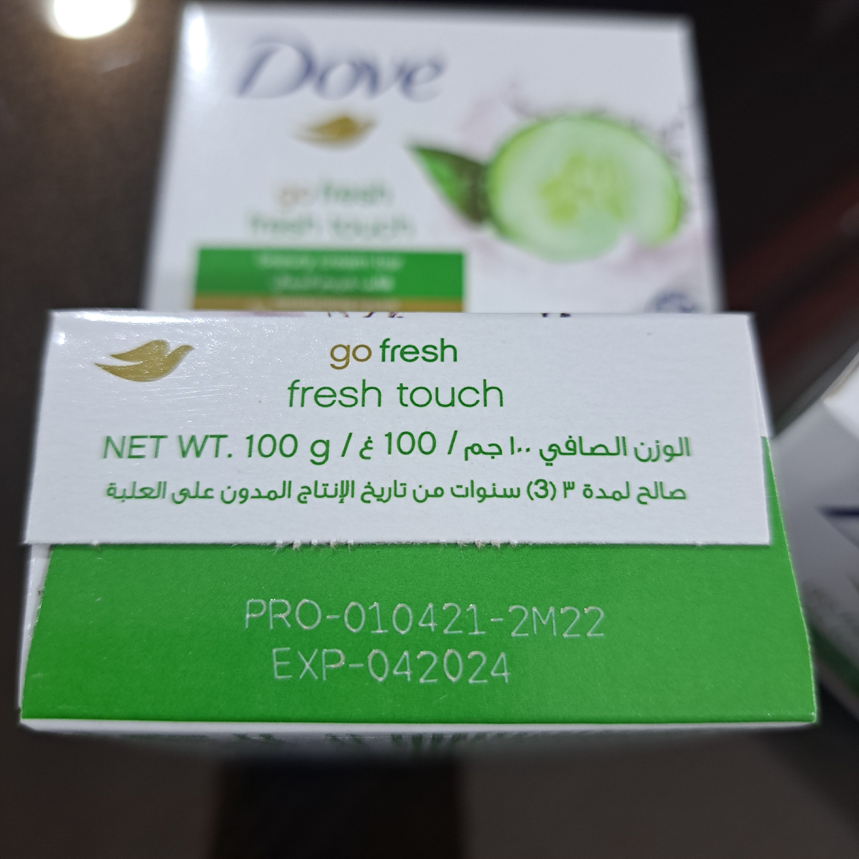 صابون داو مدل go fresh عصاره خیار 100 گرم بسته 4 عددی