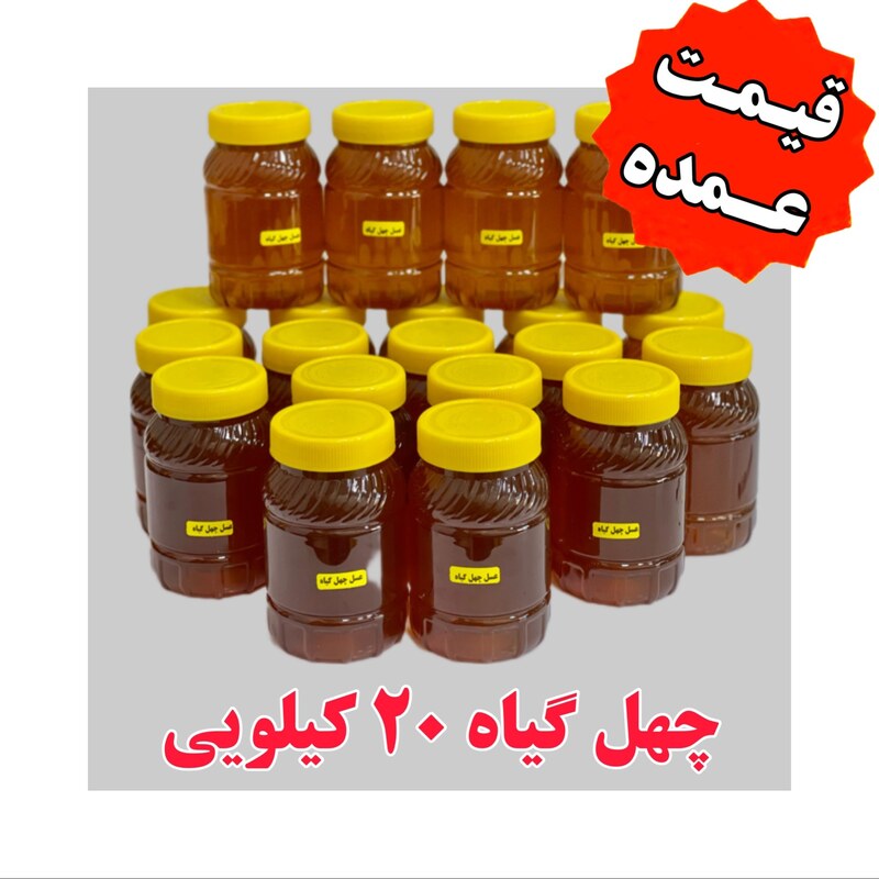 عسل چهل گیاه عمده ( 20 کیلو در ظرف های یک کیلویی)